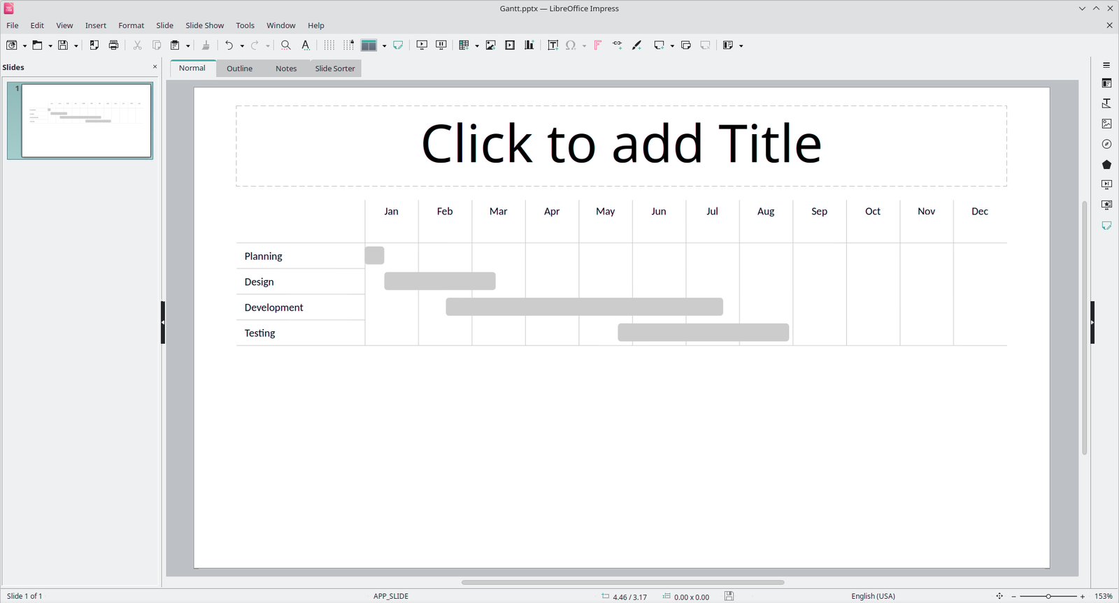 Gantt Slide Example